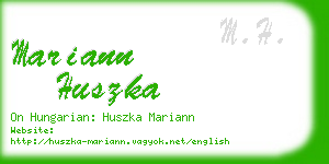 mariann huszka business card
